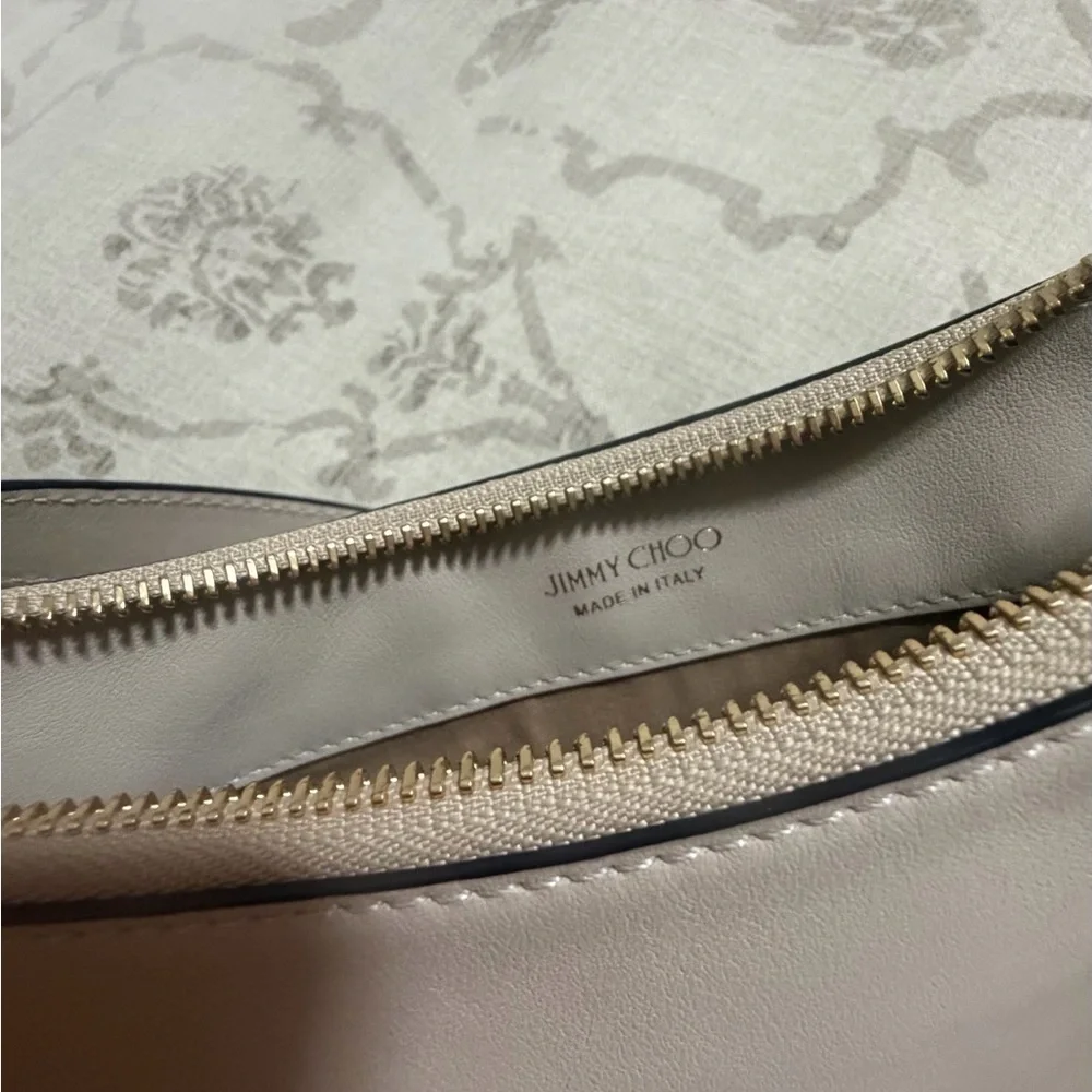 Jimmy Choo Cream Shoulder Bag with Tassel - Picture 5 of 7